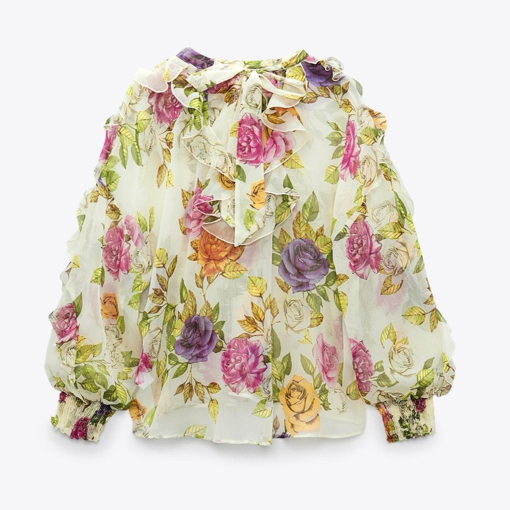 Women’s Zara Top with Ruffles (S)